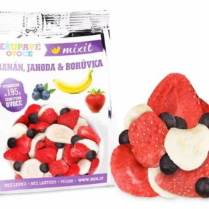 Chrumkavé ovocie do vačku – Banán, jahoda, čučoriedka 23g