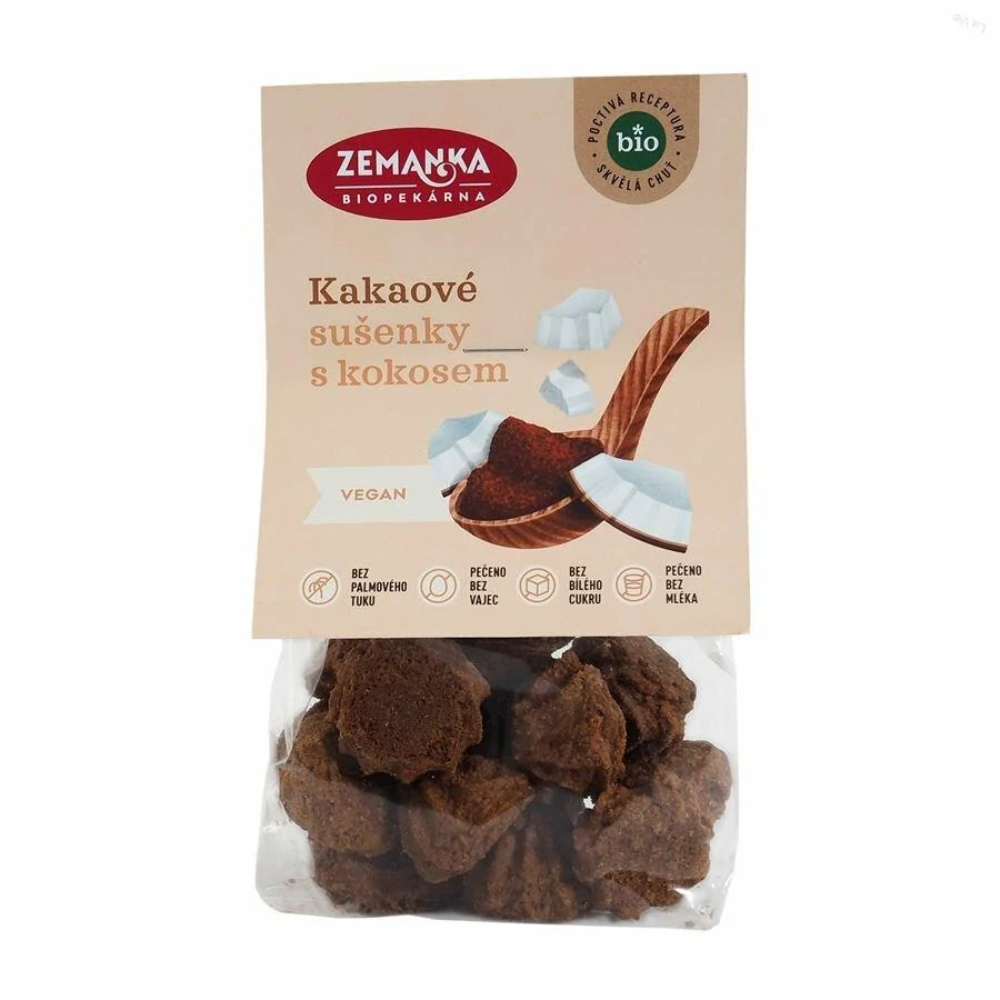 Kakaové sušienky s kokosom Biopekárna Zemanka bio 100g ean