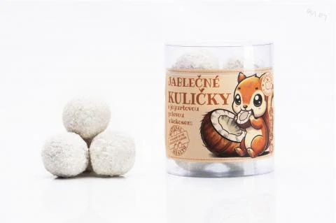 Jablčné guličky s jogurtovou polevou a kokosom - Trutna 100g