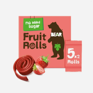 YOYO BEAR Fruit Rolls jahoda ovocné rolované plátky 5x20 g, 100 g