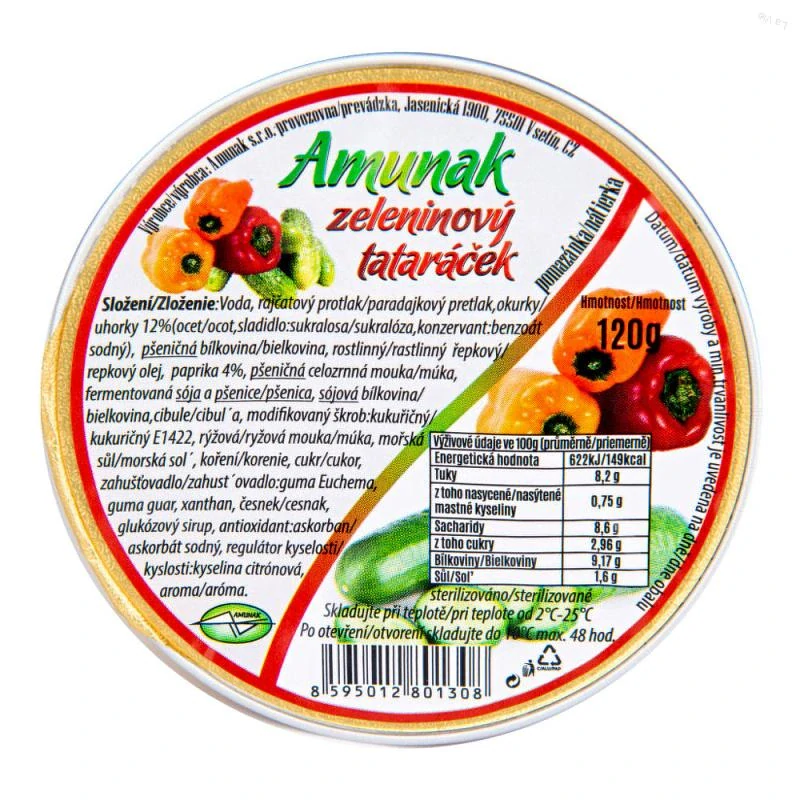 Svačinka Zeleninový Tataráčik 48 g / 120 g Amunak