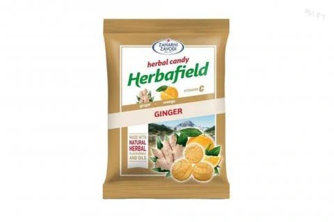 Bylinné cukríky so zázvorom a vitamínom C - HERBAFIELD 75g