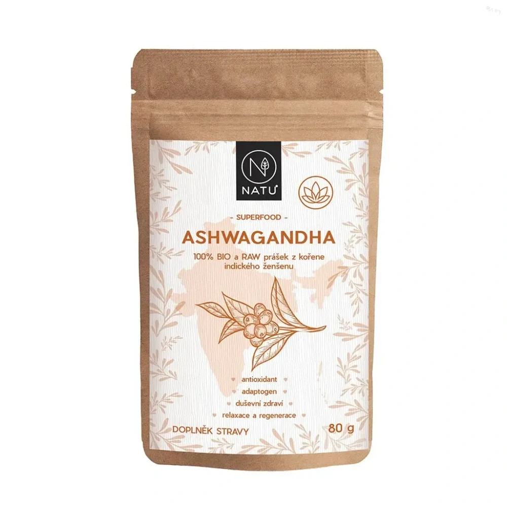 Natu Ashwagandha BIO prášok 80g