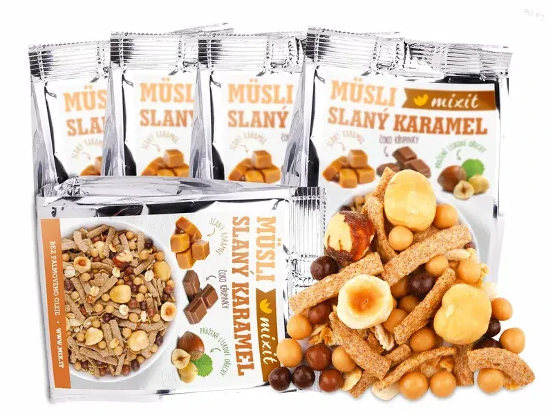 Pečený Mixit - Slaný karamel & lieskové oriešky do vačku