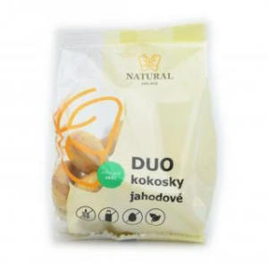 Sušienky DUO kokosky jahodové bez lepku, vajec a mlieka - Natural 150g