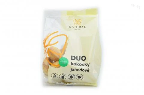 Sušienky DUO kokosky jahodové bez lepku, vajec a mlieka - Natural 150g