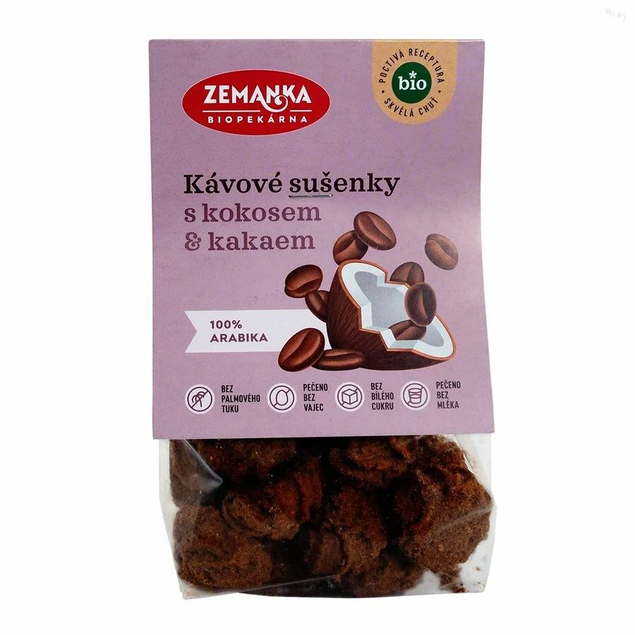 Kávové sušienky s kokosom Biopekárna Zemanka bio 100g