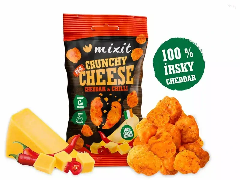 Chrumkavý syr do vrecka - Írsky cheddar s chilli 20g