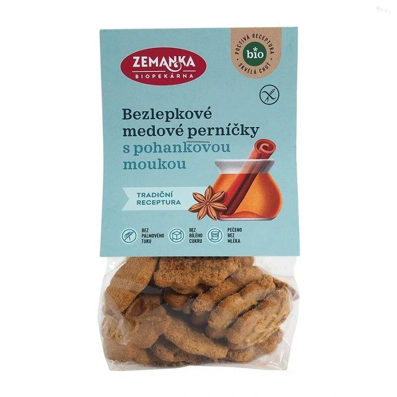 Bezlepkové perníčky bio Biopekárna Zemanka 100g