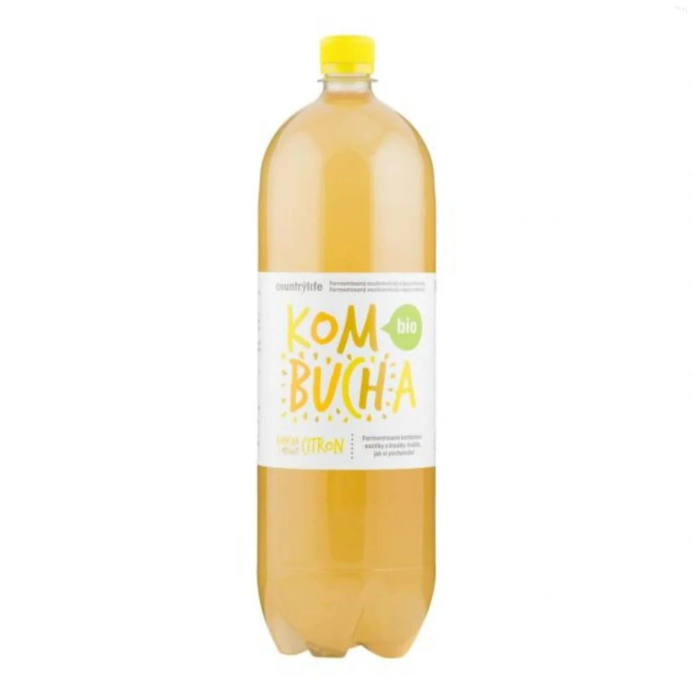 Country Life Kombucha bancha s príchuťou citrón BIO 2 l 2000 ml