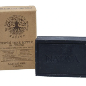 NATAVA Tuhé čistiace mydlo na tvár - Aktívne uhlie 100 g