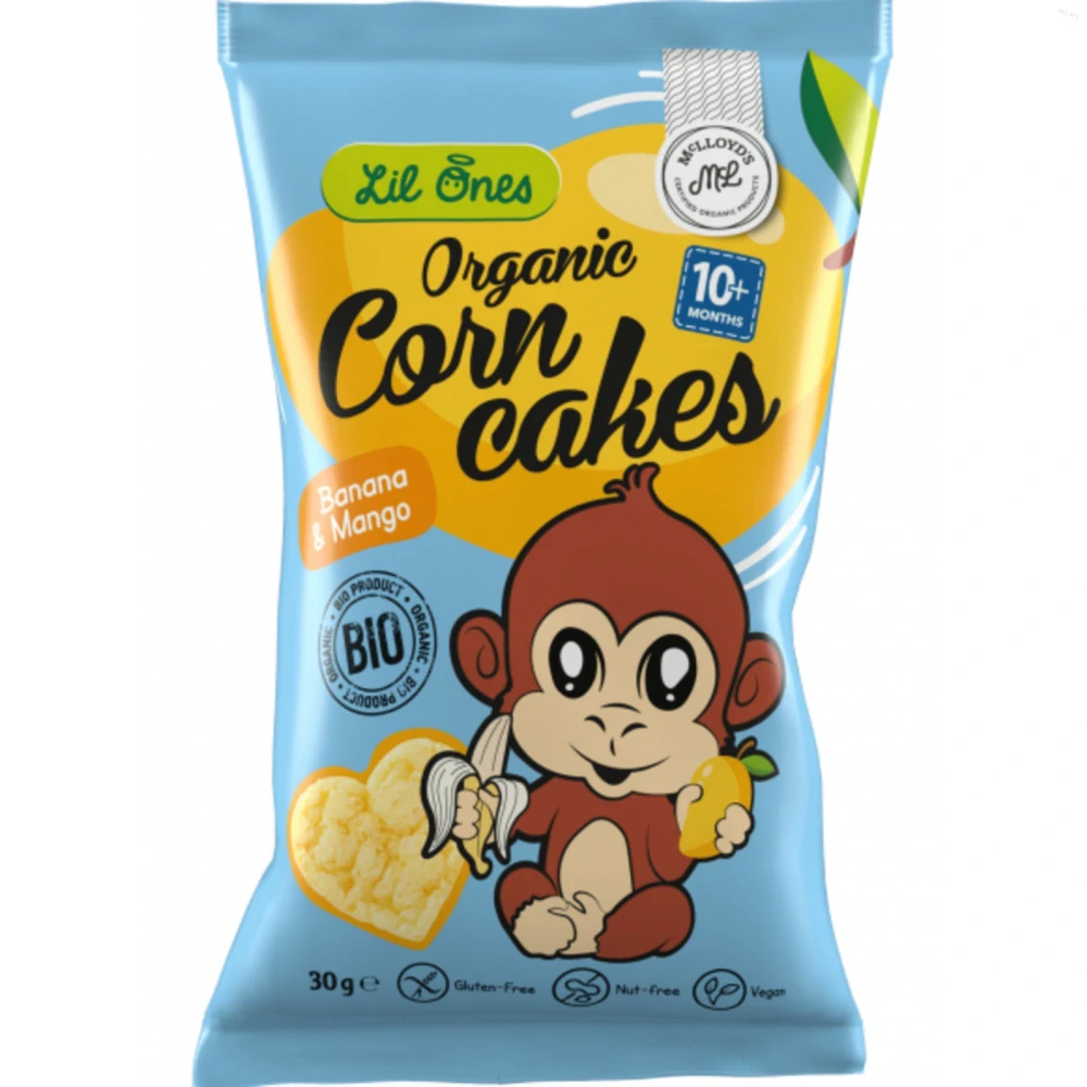 McLloyds Lil Ones kukuričný snack banán a mango BIO 30 g