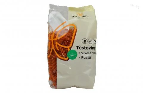 Cestoviny z červenej šošovice bez lepku - Fusilli - vretená - TALIANSKO - Natural 250g
