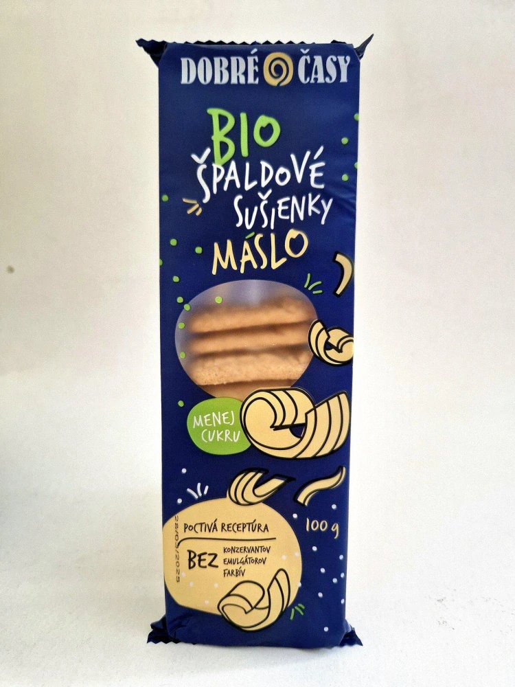 Špaldové sušienky Dobré časy Maslo bio 100g