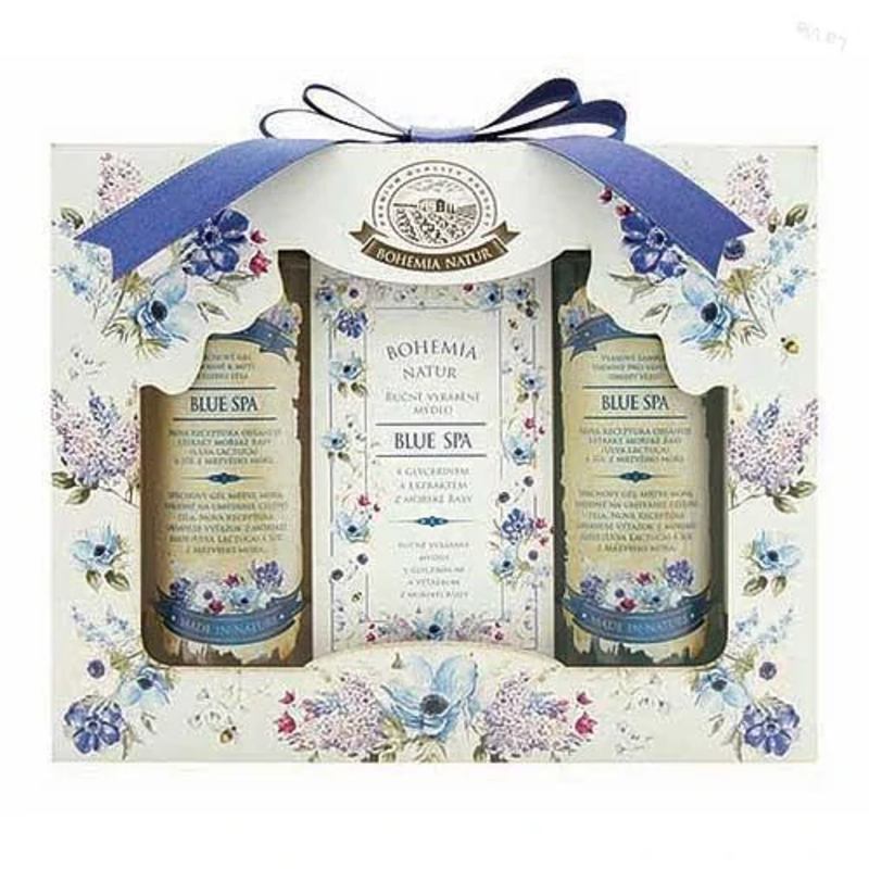 Kozmetická súprava Blue Spa – gél 100 ml, mydlo 100 g a šampón 100 ml