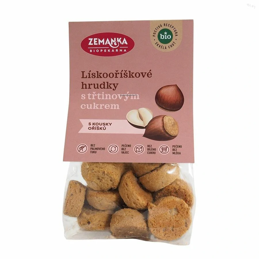Lieskovoorieškové hrudky bio Biopekárna Zemanka 100g