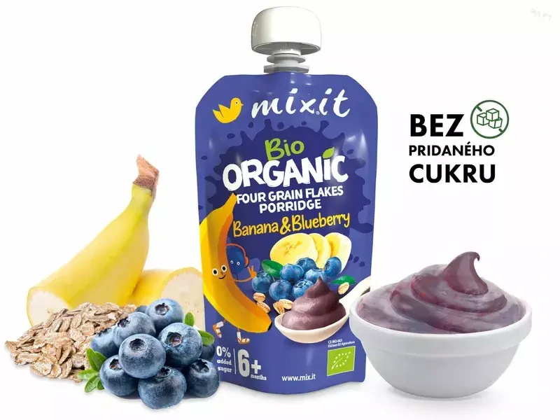 Mixit BIO kapsička - Banán a čučoriedka 110g