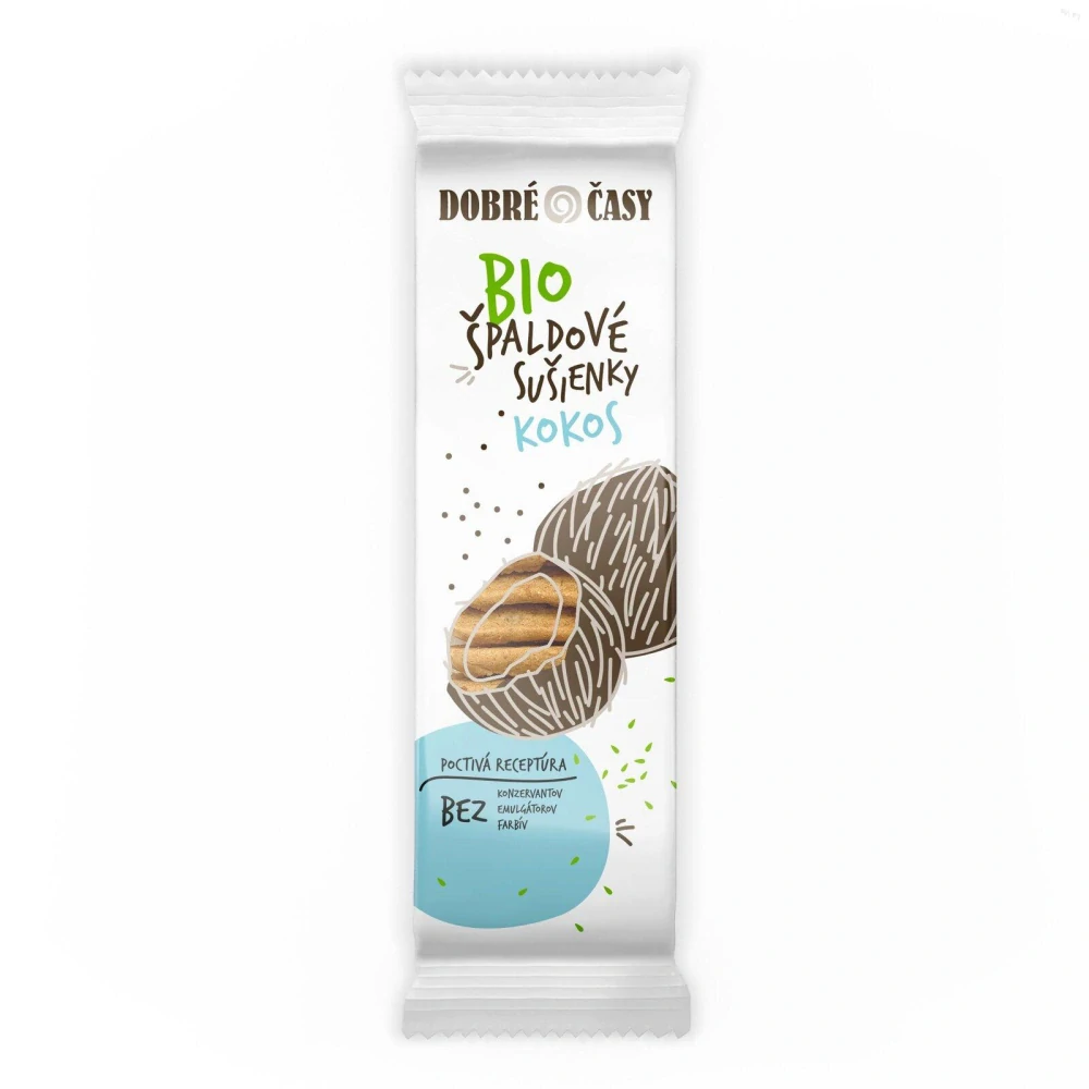 Špaldové sušienky Dobré časy Kokos bio 100g