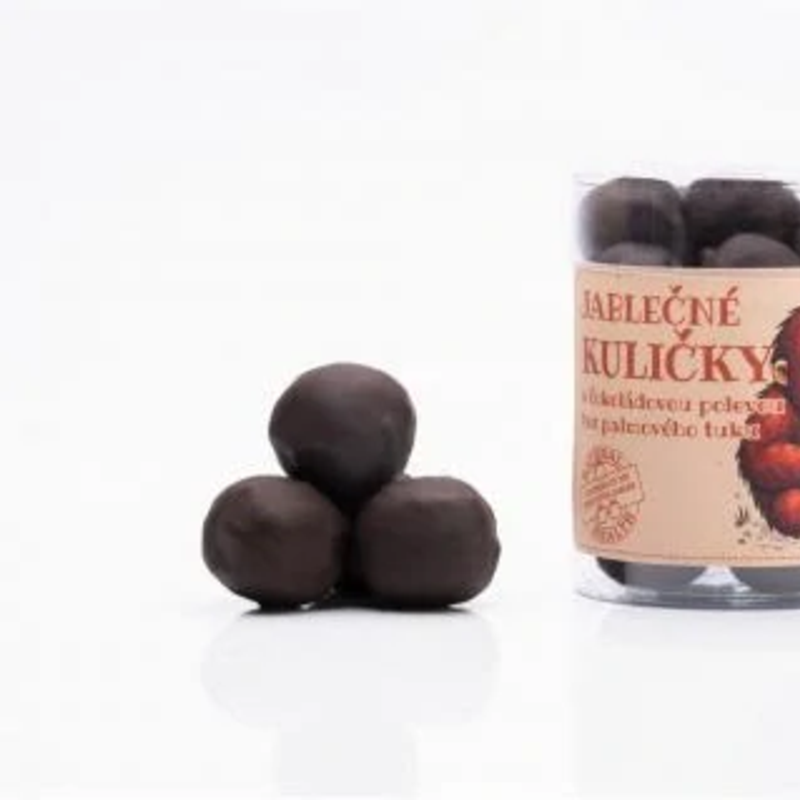 Jablčné guličky s čokoládovou polevou bez palmového tuku - VEGAN - Trutna 100g