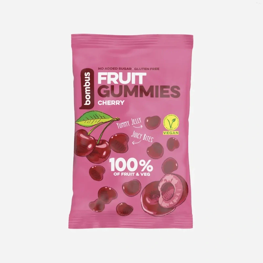 Bombus Fruit energy gummies višňa, 35 g