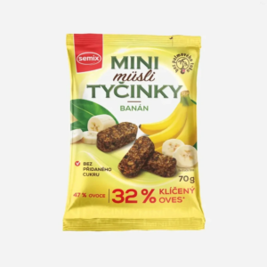 SEMIX Mini müsli tyčinky s banánmi bez lepku 70 g