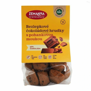 Bezlepkové čokoládové hrudky s pohánkovou múkou bio Biopekárna Zemanka 100g