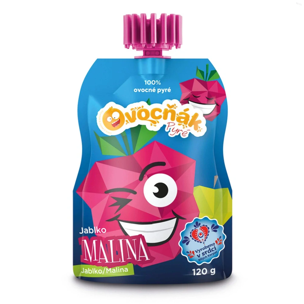 Ovocňák Pyré jablko - malina 120 g