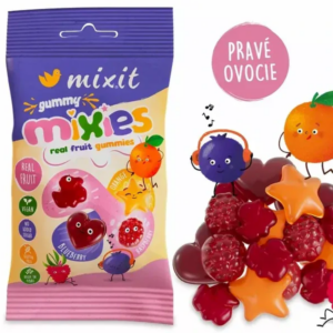 Ovocné Mixies - Malina, čučoriedka, pomaranč - prírodné želé cukríky