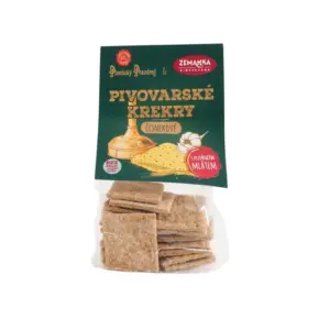 Krekry slané s mlátom z Plzeňského Prazdroja a cesnakom 100 g ZEMANKA